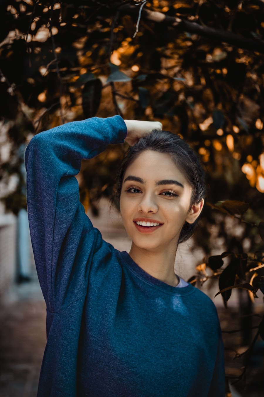 Candid outdoor portrait